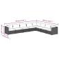 Preview: 8-tlg. Garten-Lounge-Set mit Kissen Poly Rattan Schwarz