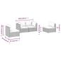 Preview: 4-tlg. Garten-Lounge-Set mit Kissen Poly Rattan Schwarz