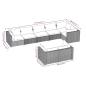 Preview: 8-tlg. Garten-Lounge-Set mit Kissen Schwarz Poly Rattan