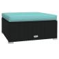 Preview: 12-tlg. Garten-Lounge-Set mit Kissen Poly Rattan Schwarz