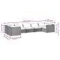 Preview: 7-tlg. Garten-Lounge-Set mit Kissen Poly Rattan Schwarz