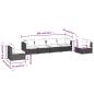 Preview: 6-tlg. Garten-Lounge-Set mit Kissen Poly Rattan Schwarz