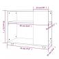Preview: Beistelltisch Grau Sonoma 70x35x55 cm Holzwerkstoff