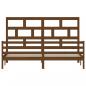Preview: Massivholzbett Honigbraun Kiefer 200x200 cm