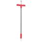 Preview: ARDEBO.de - Unkrautstecher Rot und Grau 93,5 cm Pulverbeschichteter Stahl