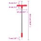 Preview: Unkrautstecher Rot und Grau 93,5 cm Pulverbeschichteter Stahl