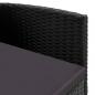 Preview: 5-tlg. Garten-Essgruppe Schwarz Poly Rattan und Stahl