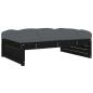 Preview: 6-tlg. Garten-Lounge-Set mit Kissen Schwarz Massivholz