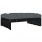 Preview: 4-tlg. Garten-Lounge-Set mit Kissen Schwarz Massivholz