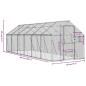 Preview: Voliere Anthrazit 1,79x6x1,85 m Aluminium
