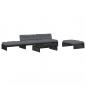 Preview: 5-tlg. Garten-Lounge-Set mit Kissen Schwarz Massivholz