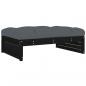 Preview: 5-tlg. Garten-Lounge-Set mit Kissen Schwarz Massivholz