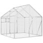 Preview: Voliere Silbern 1,79x2x1,85 m Aluminium