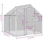 Preview: Voliere Silbern 1,79x2x1,85 m Aluminium