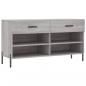 Preview: Schuhbank Grau Sonoma 102x35x55 cm Holzwerkstoff