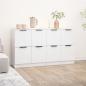 Preview: ARDEBO.de - Sideboards 2 Stk. Weiß 60x30x70 cm Holzwerkstoff