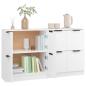 Preview: Sideboards 2 Stk. Weiß 60x30x70 cm Holzwerkstoff