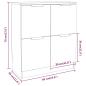 Preview: Sideboards 2 Stk. Weiß 60x30x70 cm Holzwerkstoff