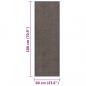 Preview: Fußmatte getuftet 60x180 cm Dunkelbraun