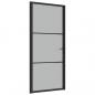Preview: Innentür 93x201,5 cm Schwarz Mattglas und Aluminium