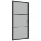 Preview: Innentür 102,5x201,5 cm Schwarz Mattglas und Aluminium