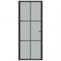 Preview: Innentür 83x201,5 cm Schwarz Mattglas und Aluminium