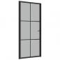Preview: Innentür 93x201,5 cm Schwarz Mattglas und Aluminium