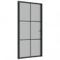 Preview: Innentür 102,5x201,5 cm Schwarz Mattglas und Aluminium