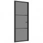Preview: Innentür 83x201,5 cm Schwarz ESG-Glas und Aluminium