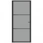 Preview: Innentür 93x201,5 cm Schwarz ESG-Glas und Aluminium
