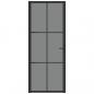 Preview: Innentür 83x201,5 cm Schwarz ESG-Glas und Aluminium