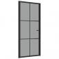 Preview: Innentür 93x201,5 cm Schwarz ESG-Glas und Aluminium