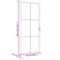 Preview: Innentür 93x201,5 cm Schwarz ESG-Glas und Aluminium