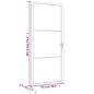 Preview: Innentür 93x201,5 cm Weiß ESG-Glas und Aluminium