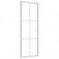 Preview: Innentür 76x201,5 cm Weiß ESG-Glas und Aluminium