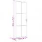 Preview: Innentür 76x201,5 cm Weiß ESG-Glas und Aluminium