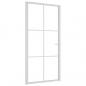 Preview: Innentür 102,5x201,5 cm Weiß ESG-Glas und Aluminium