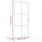 Preview: Innentür 102,5x201,5 cm Weiß ESG-Glas und Aluminium