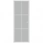 Preview: Innentür 76x201,5 cm Weiß Mattglas und Aluminium