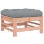 Preview: Gartenhocker mit Kissen Massivholz Douglasie