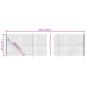 Preview: Maschendrahtzaun mit Bodenflansch Anthrazit 2,2x25 m