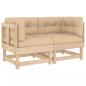 Preview: Ecksofas mit Kissen 2 Stk. Massivholz Kiefer