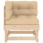 Preview: Ecksofas mit Kissen 2 Stk. Massivholz Kiefer