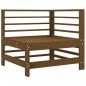 Preview: Ecksofa mit Kissen Honigbraun Massivholz Kiefer
