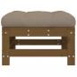 Preview: Gartenhocker mit Kissen 2 Stk. Honigbraun Massivholz Kiefer