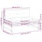 Preview: Mittelsofa 120x80 cm Massivholz Douglasie