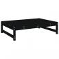 Preview: Gartenhocker Schwarz 120x80 cm Massivholz Kiefer