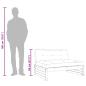 Preview: Mittelsofa Grau 120x80 cm Massivholz Kiefer