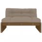 Preview: Mittelsofa Honigbraun 120x80 cm Massivholz Kiefer