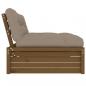 Preview: Mittelsofa Honigbraun 120x80 cm Massivholz Kiefer